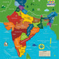 Webby Wooden Educational India Political Map States Capital Learning, Board Puzzle For 4, 5, 6, 7, 8 Year Old Kids