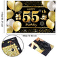 55Th Happy Birthday Banner Birthday Decorations For Men Birthday Party Decorations Birthday Backdrop
