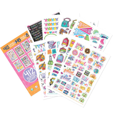 412 School Stickers - Girl Power Collection, Rainbows, Unicorns, Cheerleading, School Events, Teams, Sports, Clubs, Class Subjects & More