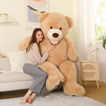 Morismos Giant Teddy Bear Plush 6 Feet, Life Size Huge Teddy Bears For Girlfriend Boyfriend, 6 Foot Large Bear Gifts, Baby Shower, Birthday