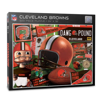 Youthefan Nfl Cleveland Browns Retro Series Puzzle - 500 Pieces , Large