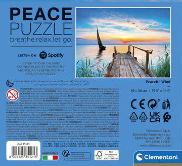 Clementoni - 35121 - Peace Puzzle - Peaceful Wind - Jigsaw Puzzle 500 Pieces, Made In Italy, Jigsaw Puzzle For Adults