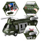 JOYIN Military Vehicles Toy Set of Friction Powered Transport Helicopter with Light and Sound Siren, and Soldier Army Men Action