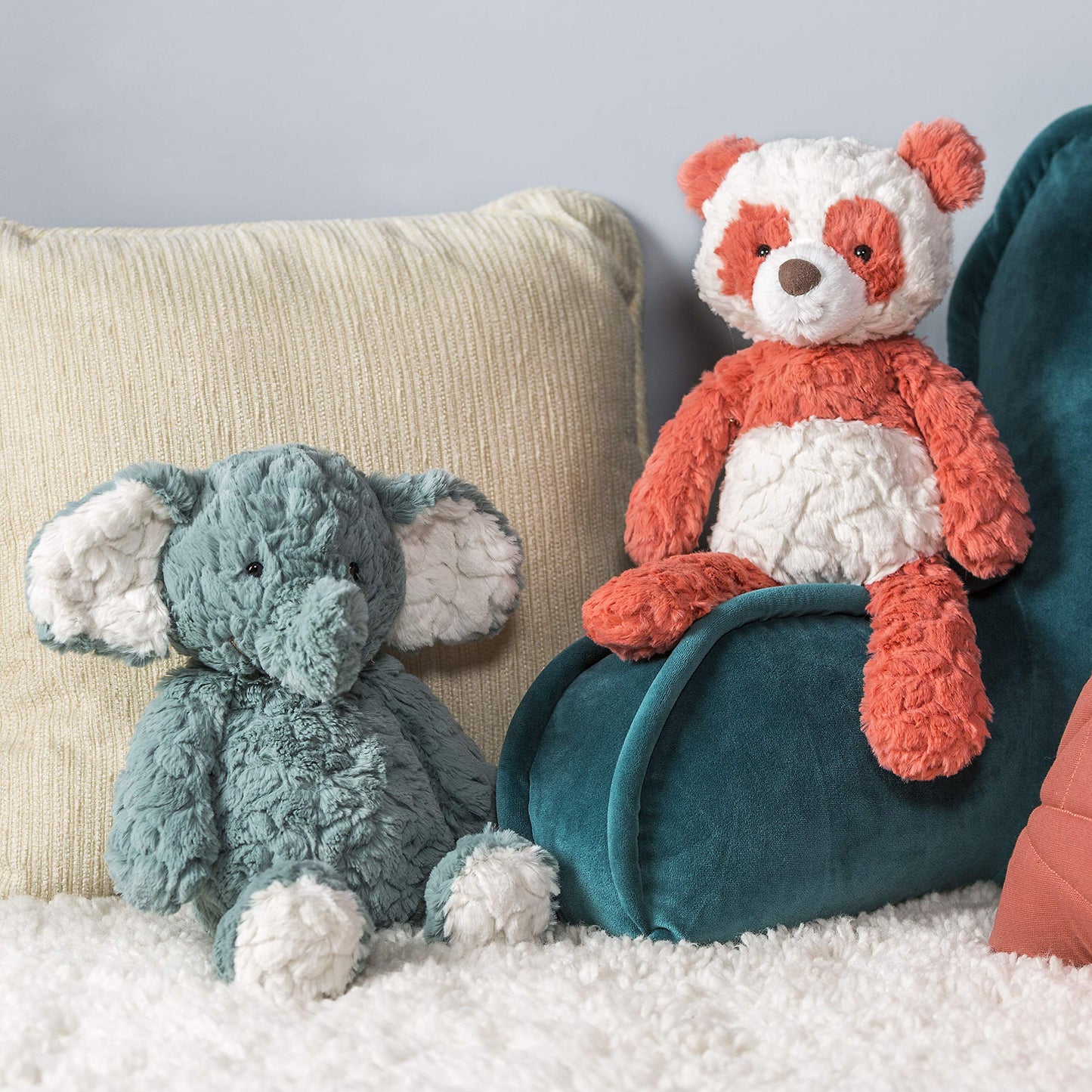 Mary Meyer Putty Stuffed Animal Soft Toy, 12-Inches, Slate Blue Elephant