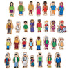 The Freckled Frog - Ff420 My Family - Set Of 30 - Ages 1+ - Inclusive Wooden Blocks For Toddlers - Includes Grandparents, Moms,
