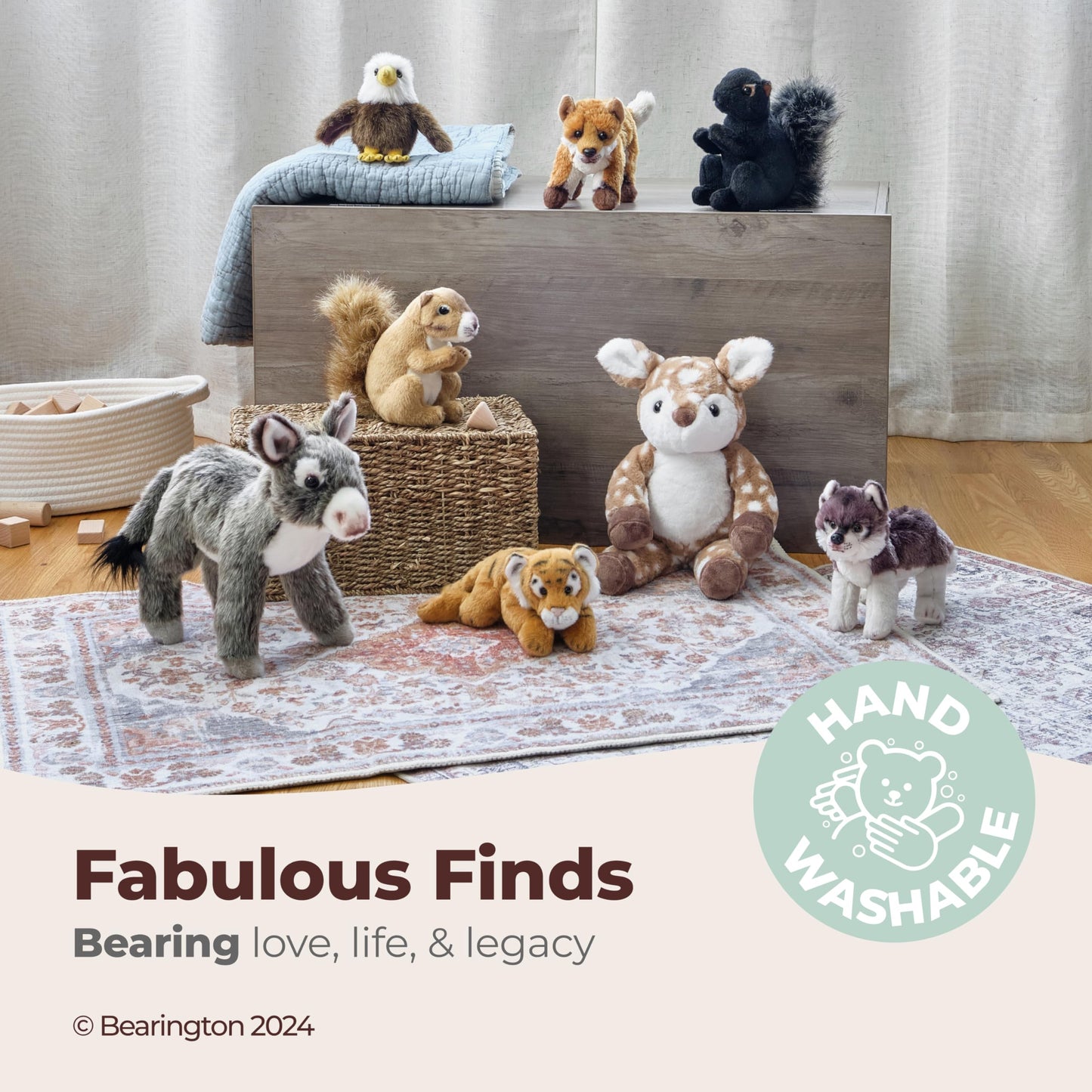 Bearington Lil' Saber Small Plush Stuffed Animal Tiger, 9 Inches