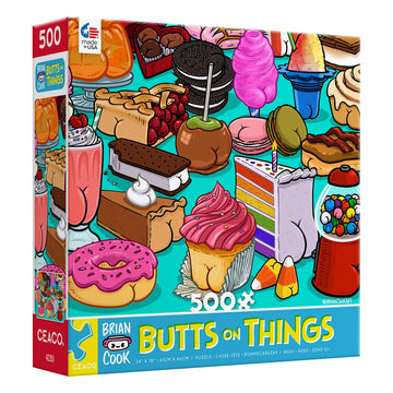 Ceaco - Brian Cook - Butts On Things - Sweet Cheeks - 500 Piece Jigsaw Puzzle