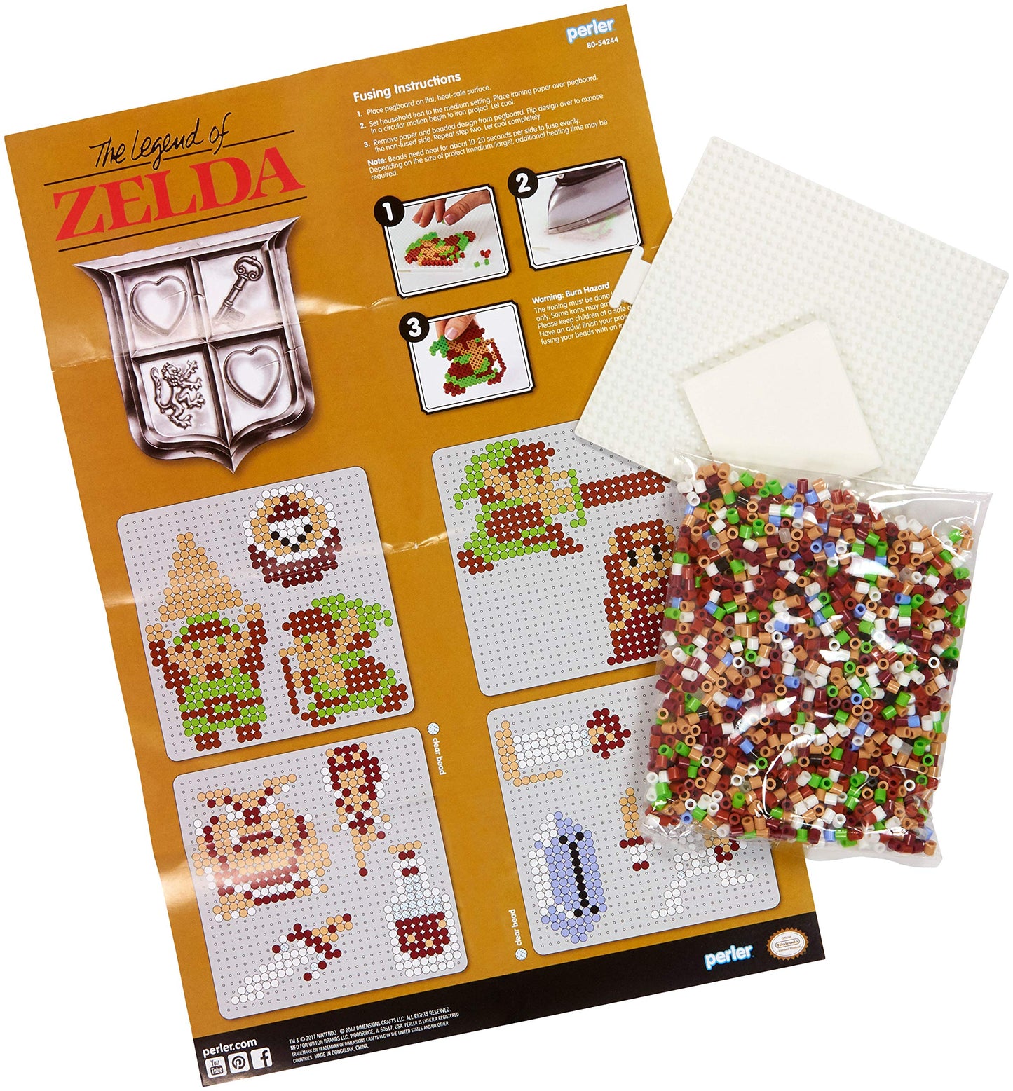 Perler Beads Link Legend of Zelda Fused Bead Kit, 2002pc., Small