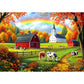 MINIWAN 500 Piece Fall Farm Shaped Puzzle - Autumn Harvest Scene, Challenging Jigsaw for Adults & Family, 21 x 15 Inch