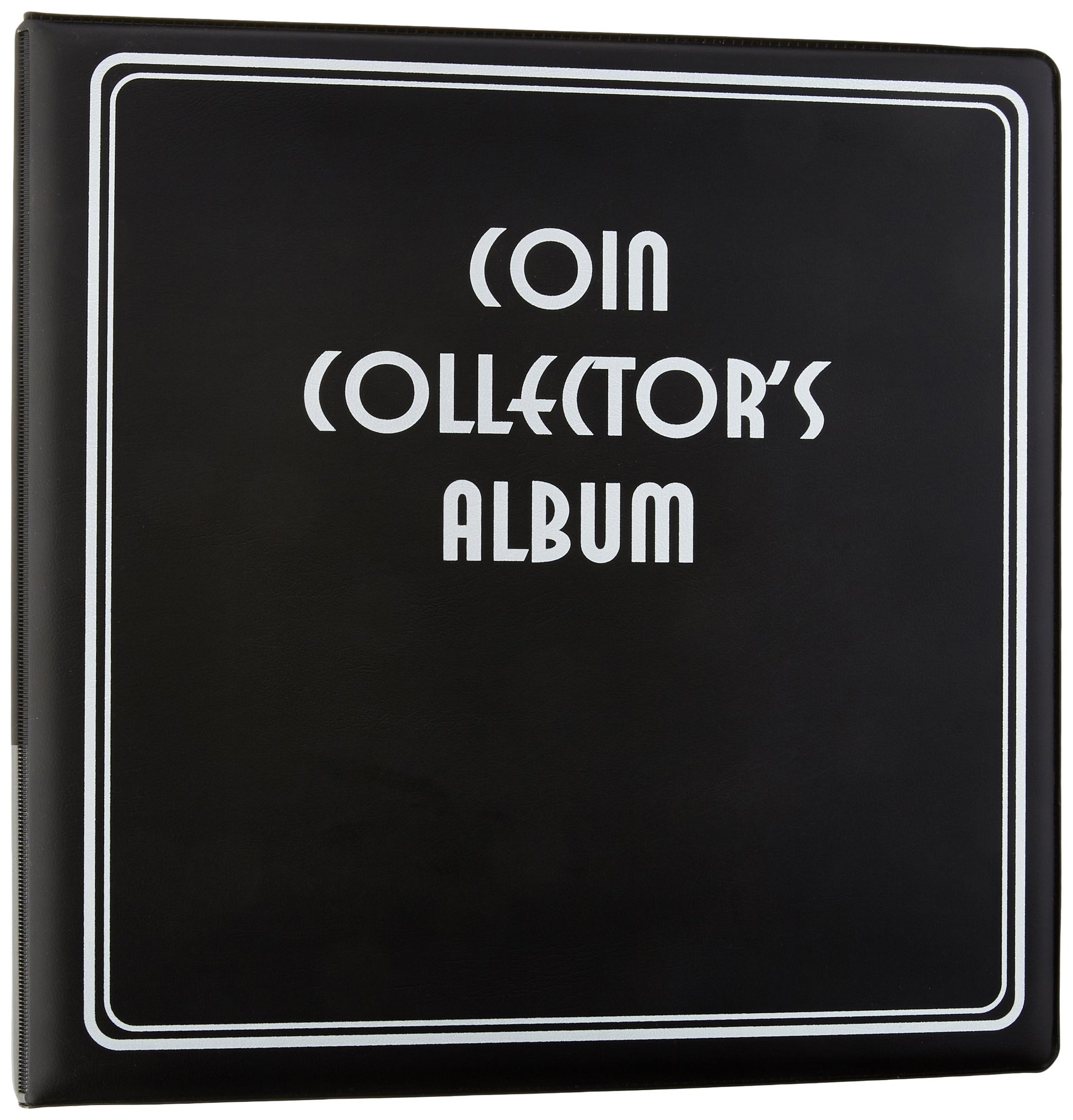 Bcw Album - Coin Collectors - Black | 3-Inch Coin Album Binder | Heavy Duty D-Ring | Holds Up To 90 Protective Pages | Durable V