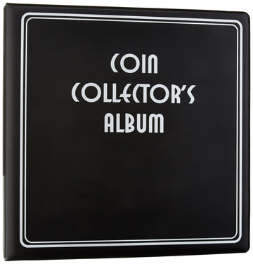 Bcw Album - Coin Collectors - Black | 3-Inch Coin Album Binder | Heavy Duty D-Ring | Holds Up To 90 Protective Pages | Durable V