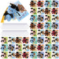 Hanaive 48 Set Mini Graduation Stuffed Bears Bulk 3 Plush Bear Class of 2025 Stuffed Animal with Cap Tie Grad Card Organza Bag