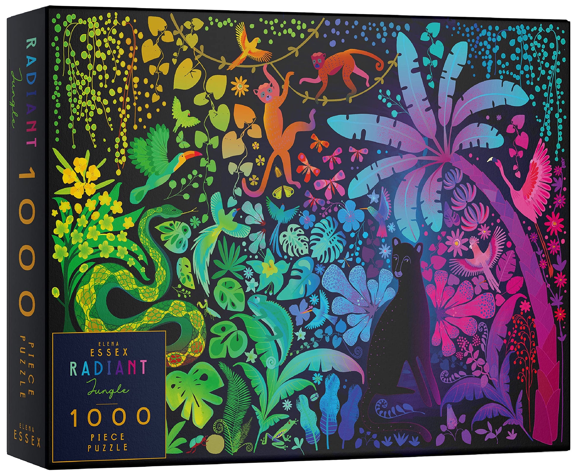 Elena Essex 1000 Piece Puzzle for mature-themeds - Fig Tree  Sweet Delight  Dream Away  Love Birds  Favorite Things (Radiant Jungle)