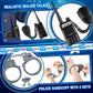 Deluxe All-In-One Police Accessories Role Play Set For Kids, Include Police Badge, Handcuffs, Belt. 8Pcs Cop Accessories, Hallow
