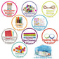 Olly Kids Craft Kits Library - Plastic Organizer Box for Ages 4-12 - Blue Art Supplies for Boys & Girls