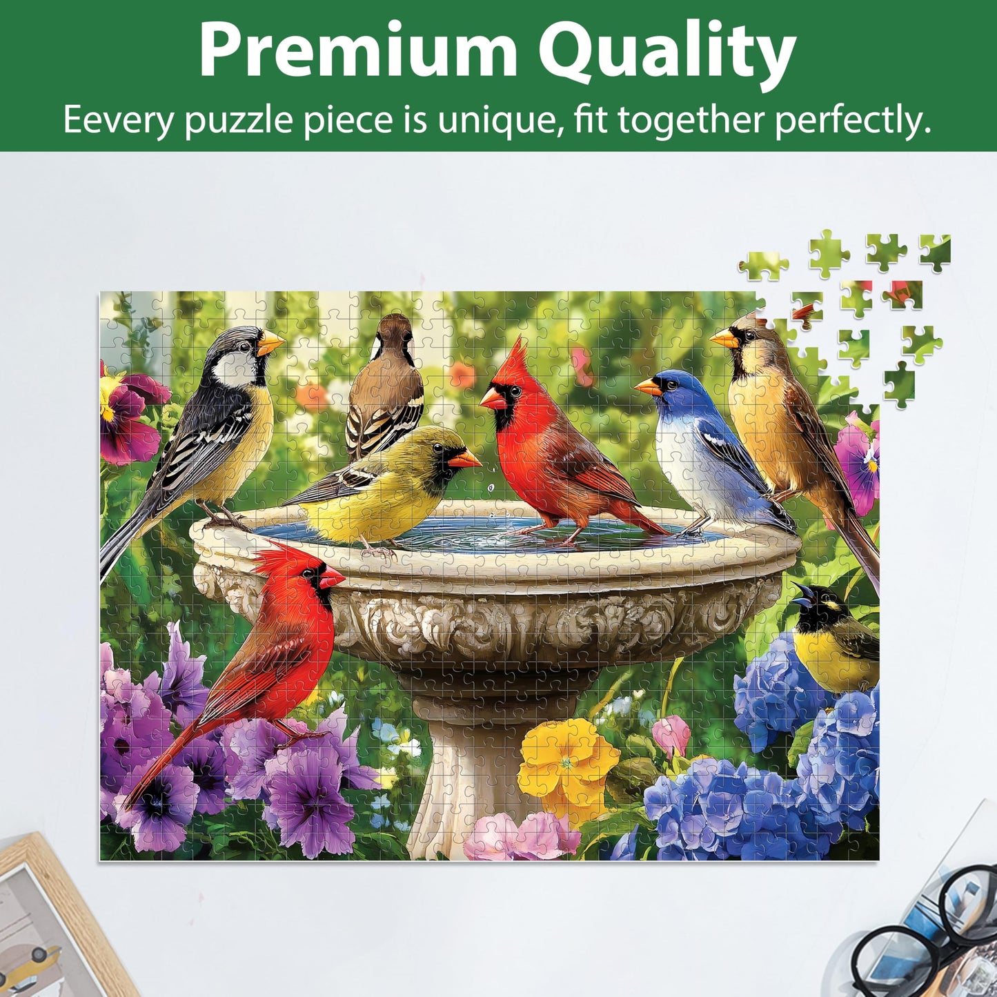 500 Piece Puzzles For Adults, Birds Jigsaw Puzzle 500 Piece For Adults Kids Seniors, Recycled Cardboard Large Piece Puzzle 500,