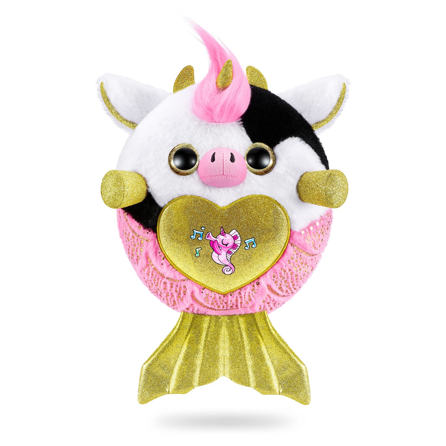 Rainbocorns Mermaidcorn (Cow) Plush Toy - Series 1, Cotton, Collectible Stuffed Animal with Surprises for Girls 3+ Up