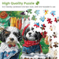 300 Piece Puzzles For Adults,Cute Dogs Jigsaw Puzzle For Adults Kids Seniors,Recycled Cardboard Dogs Large Piece Puzzle 300 Piec