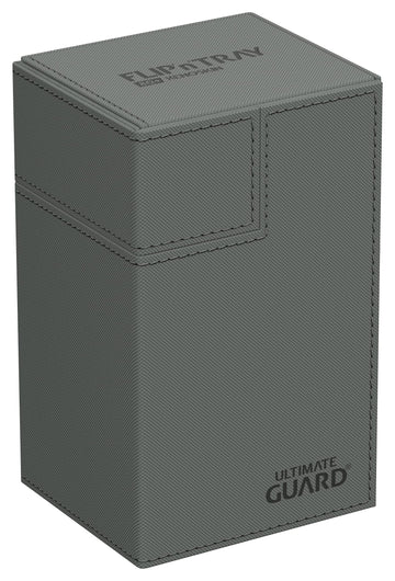 Ultimate Guard Flip'N'Tray 80+, Deck Case For 80 Double-Sleeved Tcg Cards + Dice Tray, Grey, Independent Magnetic Closure & Micr