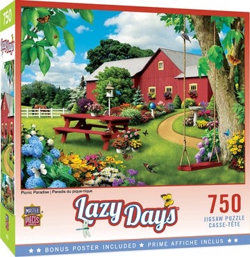 Masterpieces 750 Piece Jigsaw Puzzle For Adults And Family - Picnic Paradise - 18'X24'