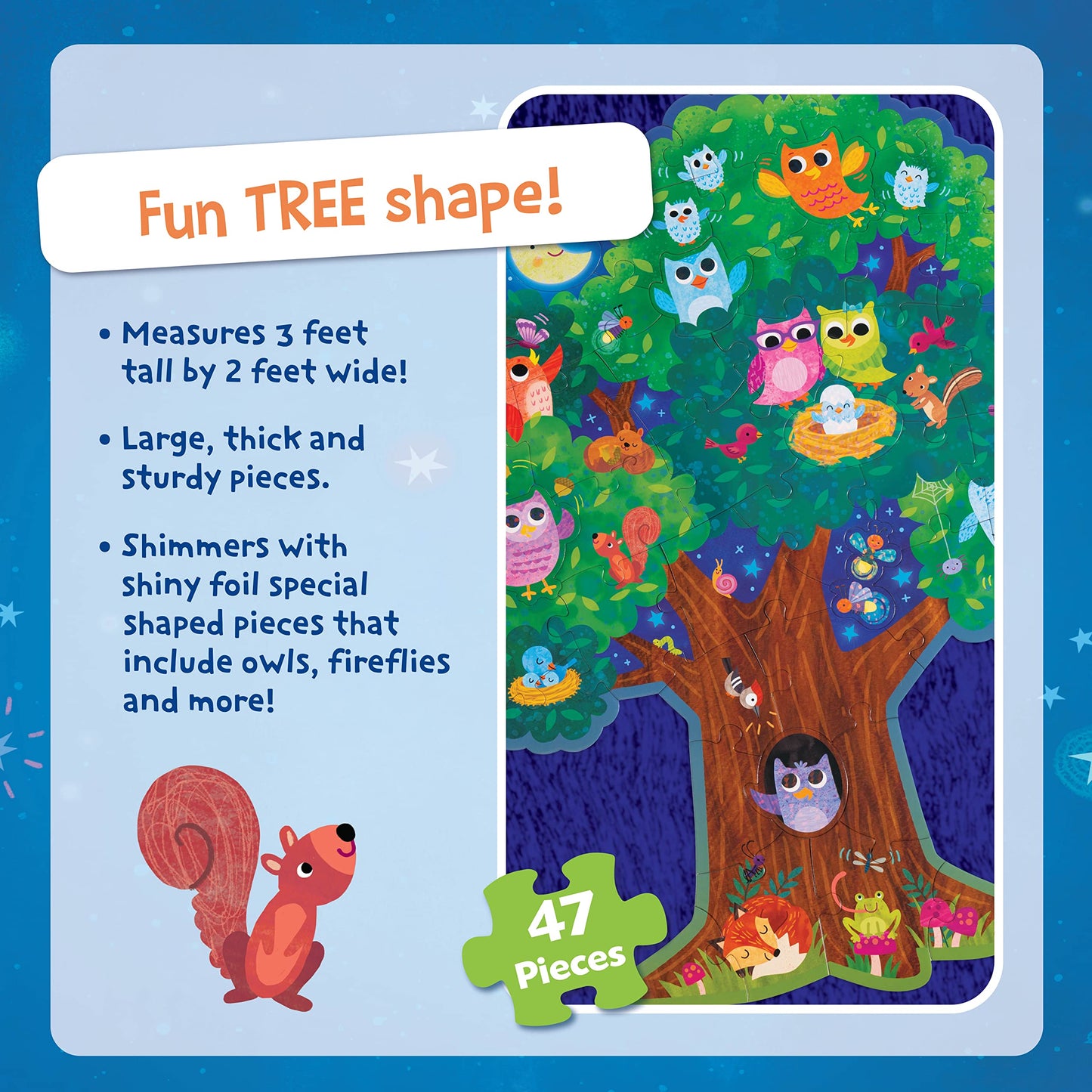 Peaceable Kingdom Hoot Owl Hoot Floor Puzzle – Giant Floor Puzzle For Kids Ages 5 & Up – Great For Classrooms