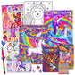 Bendon Lisa Frank Coloring Book Set - Includes 250+ Stickers, Giant Activity Book for Kids and Adults, Colorful Lisa Frank Design