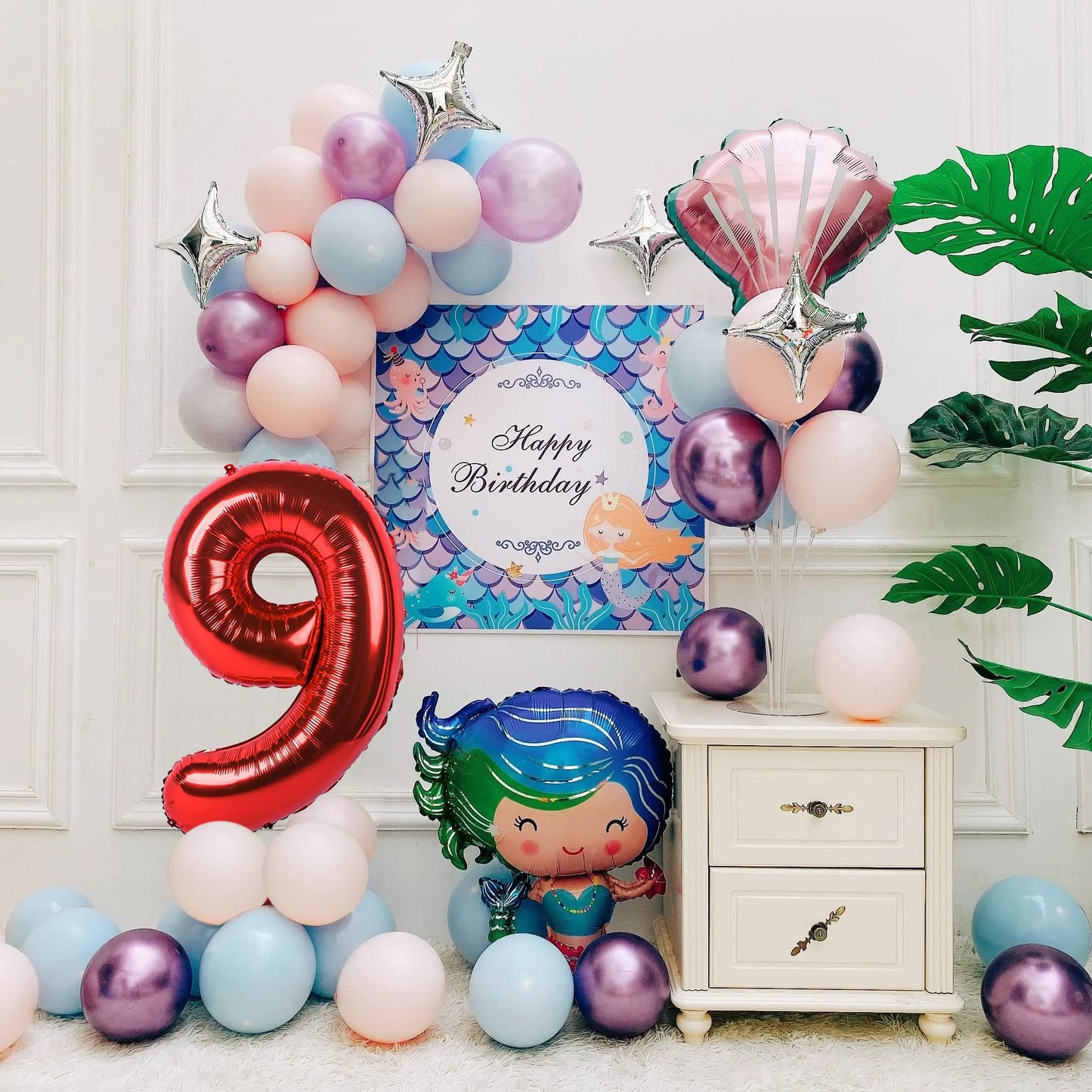 Smlpuame 40 Inch Number Balloon 0-9 Red Large Number 9 Balloons,Digital Balloons For Birthday Party Celebration Decorations Supp