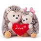 Ikasa Hedgehog Stuffed Animal Plush Toy Holding Heart With Love For Valentine Day,7.8'' Pair Of Cute Soft Small Toys,Gifts For G