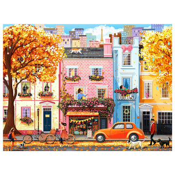 All4Jig Paris Street Fun Jigsaw Puzzles For Adults And Kids, 500 Pieces, 19.02'' X 14.02'', Christmas Secret Santa Gift, White E