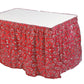 Fun Express Red Bandana Print Plastic Table Skirt - Party Supplies - 1 Piece