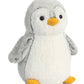 Aurora® Playful Pompom Penguin™ Plush Stuffed Animal - Gray, 11.5 Inches - Ideal for Kids and Adults - Model 09860