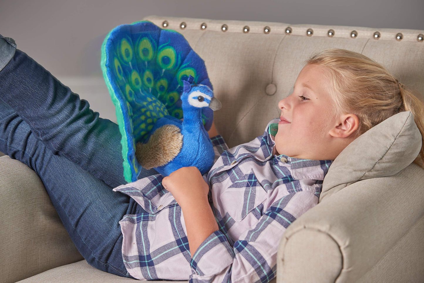 Wild Republic Peacock Plush, Stuffed Animal, Plush Toy, Gifts For Kids, Cuddlekins 12 Inches