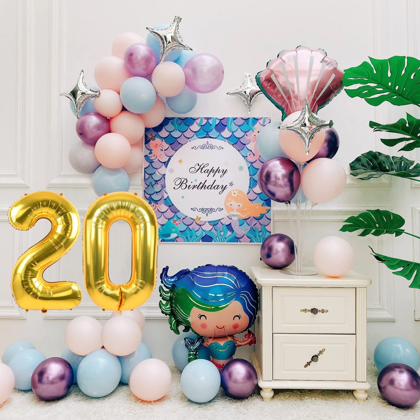 Smlpuame 40 Inch Number Balloon 0-9 Gold Large Number 20 Balloons,Digital Balloons For Birthday Party Celebration Decorations Su