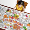 KangaToys Giant Thanksgiving Coloring Activity Poster for Families - 30 x 72 inches Table Size Jumbo Banner for Holiday Family G