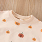 Fybitbo Halloween Baby Girl Boy Clothes Pumpkin Romper Sweatshirt Onesie Long Sleeve Bodysuit Top Fall Winter Outfit (Halloween