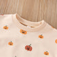 Fybitbo Halloween Baby Girl Boy Clothes Pumpkin Romper Sweatshirt Onesie Long Sleeve Bodysuit Top Fall Winter Outfit (Halloween Romper,18-24 Months)
