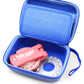 CASEMATIX Blue Travel Case for Hair Jewel Kits and Nail Glam Accessories - CASE ONLY for Diamond Applicator Set and Hair Gems