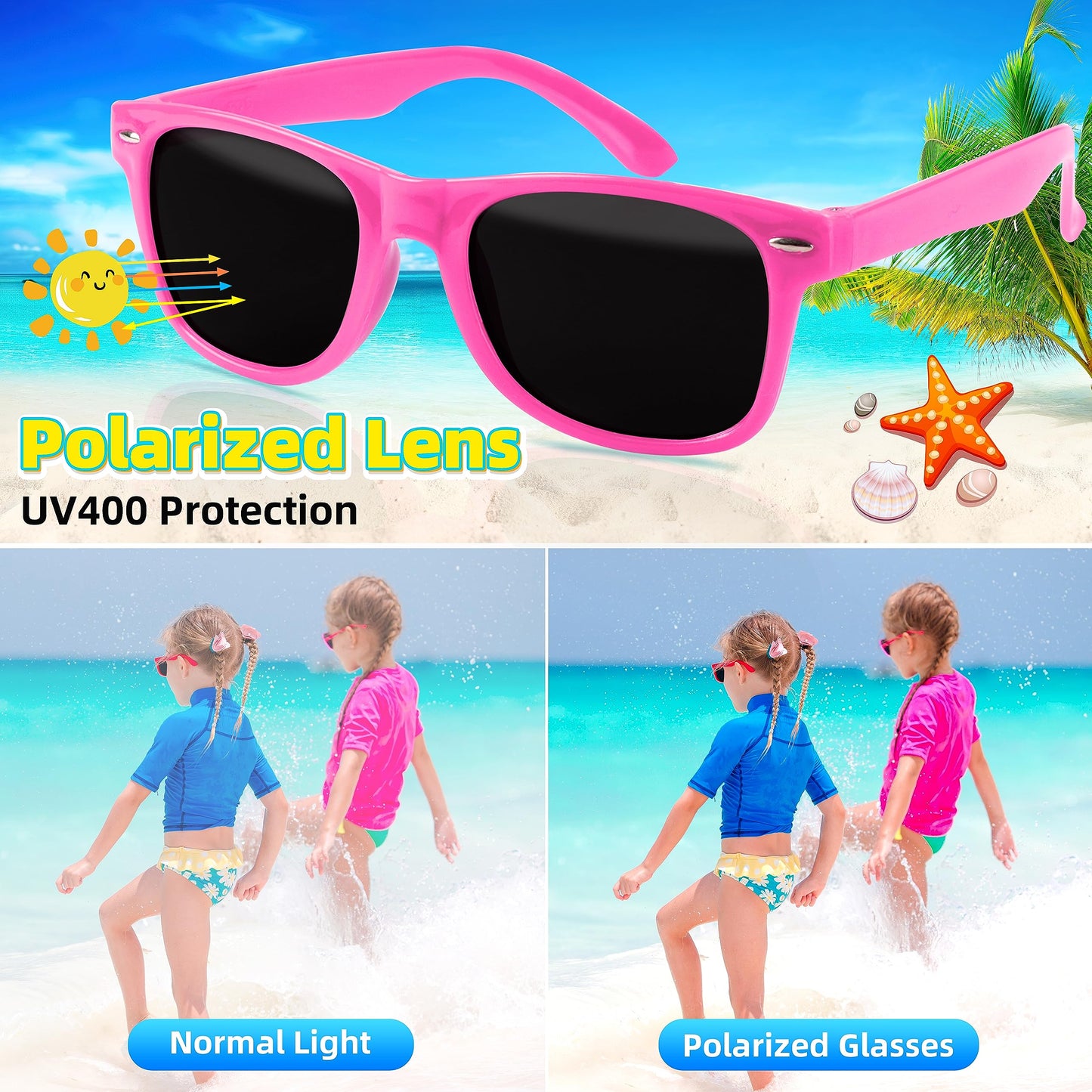 Octeric 32 Pieces Kids Sunglasses Bulk Party Favors Boys And Girls Neon Sunglasses With Uv Protection For Summer Party Beach Party Pool Party Birthday Graduation Classroom Prize Goody Bag Stuffers