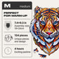 Unidragon Original Wooden Jigsaw Puzzles - Lovely Tiger, 181 Pieces, Medium Size 9.8''X12.3'', Beautiful Gift Package, Unique Sh
