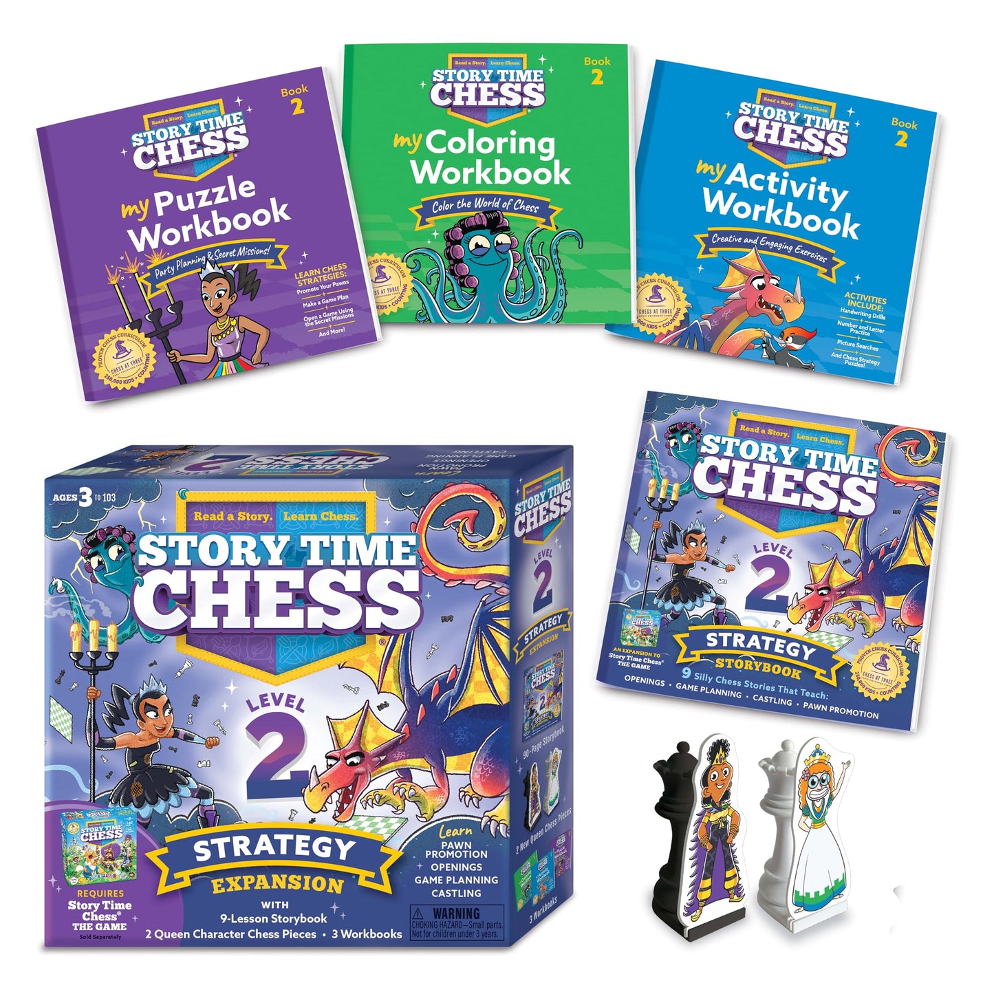 Story Time Chess - Chess Sets (Level 2 Strategy Expansion) Chess For Kids, Chess Game Toddlers, Learning Games For Kids, Boys &