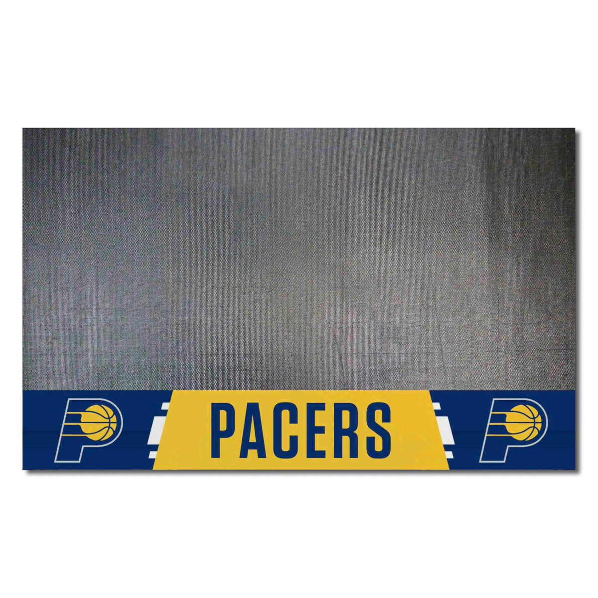 FANMATS 14206 Indiana Pacers Vinyl Grill Mat - 26in. x 42in. - Deck Patio Protective Mat | Oil, flame, and UV resistant