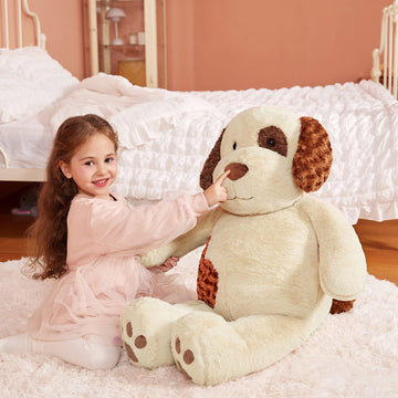 Ikasa Giant Dog Labrador Stuffed Animal Plush Toys,Puppy Soft Toy Large Cute Huge Jumbo Big Size Plushie,Gifts For Kids (30 Inches, Light Brown)