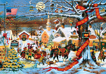 Buffalo Games 300 Piece Jigsaw Puzzle - Small Town Christmas - Multicolor - Challenging Fun for Adults - Model 22624 - 21.25 x 15.00