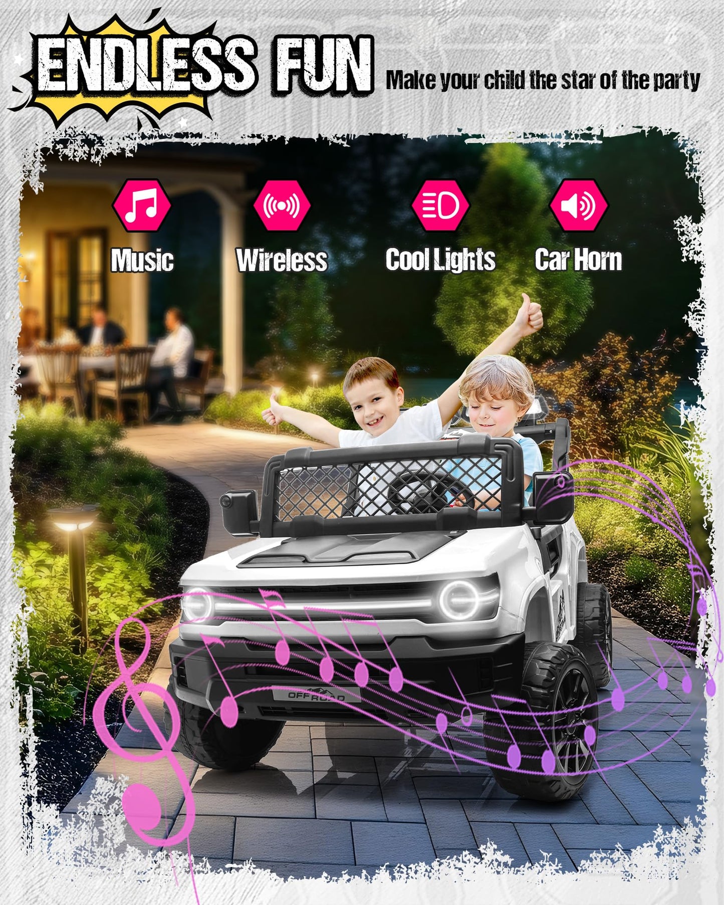 Letsgoride 24V Ride On Toys For Big Kids, 2 Seater Electric Car W/22'' Large Seat, Remote Control, Shovel, 4X200W Engines, 4Wd/2