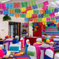 Heartome 90 FT Colorful Fiesta Party Decorations - 5 Pack Large Plastic Papel Picado Banner for Cinco De Mayo & Dia De Los Muertos Decor