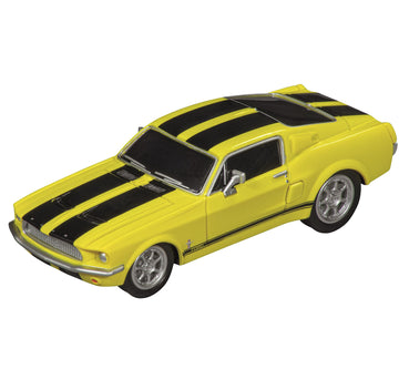 Carrera 64212 Ford Mustang '67 - Yellow 1:43 Scale Analog Slot Car Racing Vehicle Go Slot Car Toy Race Track Sets