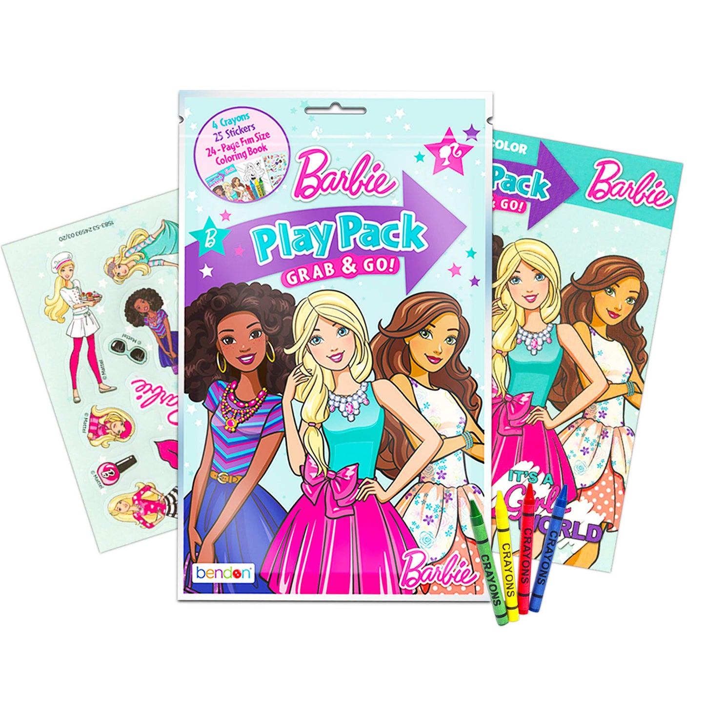 Bendon Barbie Coloring Book for Girls Ages 4-8 - Bundle with 50+ Barbie Coloring and Activity Pages Plus Stickers, More | Barbie