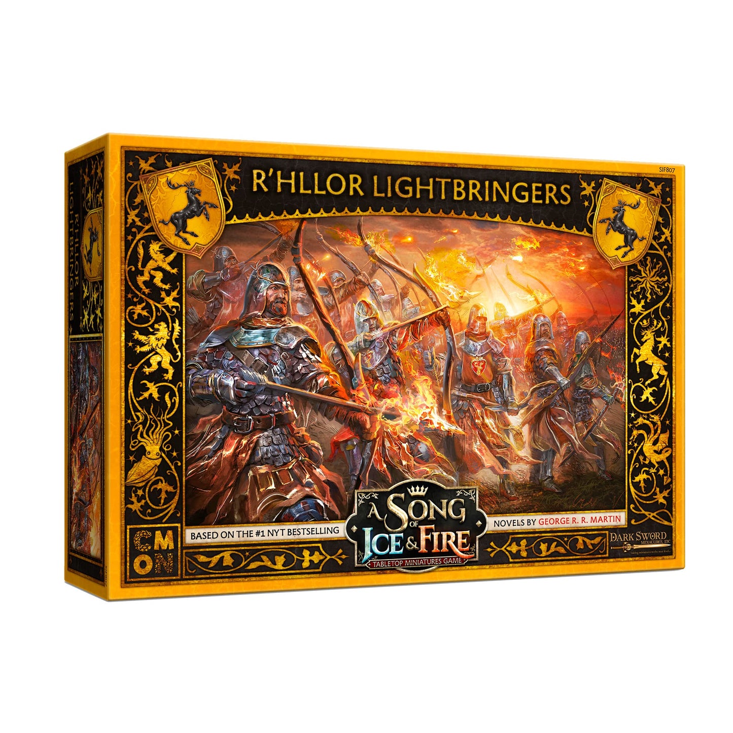 CMON A Song of Ice and Fire Tabletop Miniatures R'hllor Lightbringers Unit Box - Warriors of The Lord of Light  Strategy Game for mature-themeds  Ages 14+  2+ Players  45-60 Minute Playtime  Made