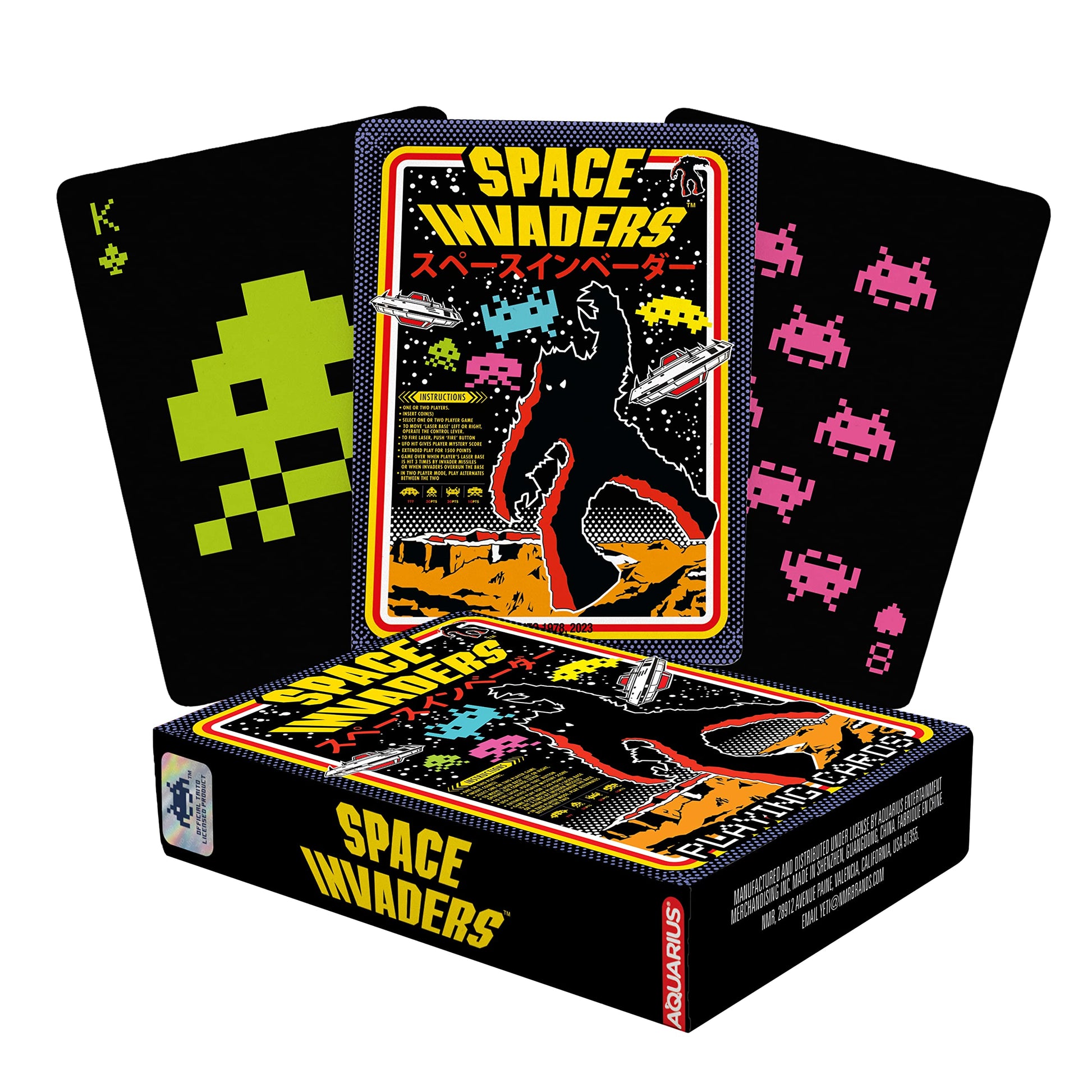 Aquarius Space Invaders Playing Cards – Space Invaders Themed Deck Of Cards For Your Favorite Card Games - Officially Licensed Space Invaders Merchandise & Collectibles