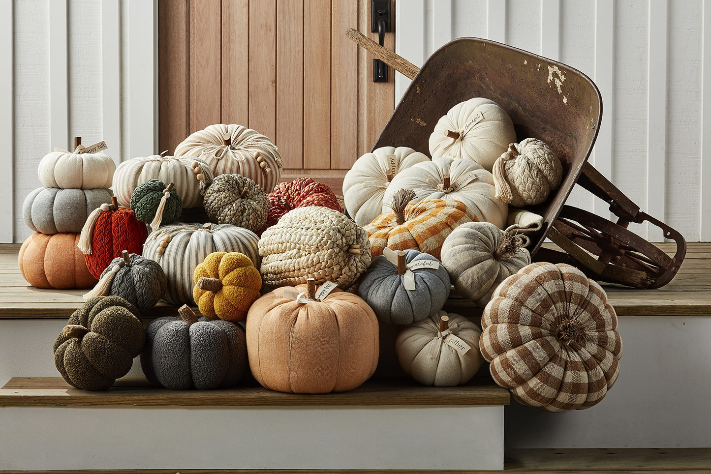 Mud Pie, Green Braided Rope Pumpkin Sitter, 4'' X 5'' Dia